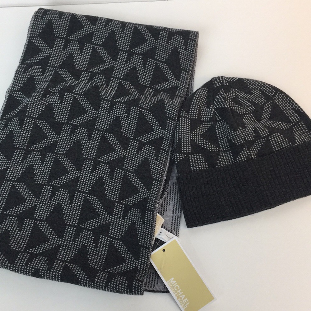 Michael Kors Scarf & Beanie Hat Set - Picture 8 of 8